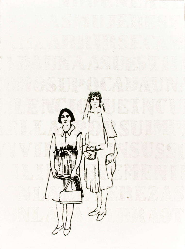 LUCIA TORRES «Migrante» 3 - Litografía en Poliester, Xilografía 26,5x20cm - Año 2013